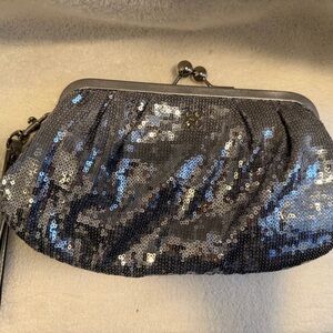 Coach Silver Sequin Clutch